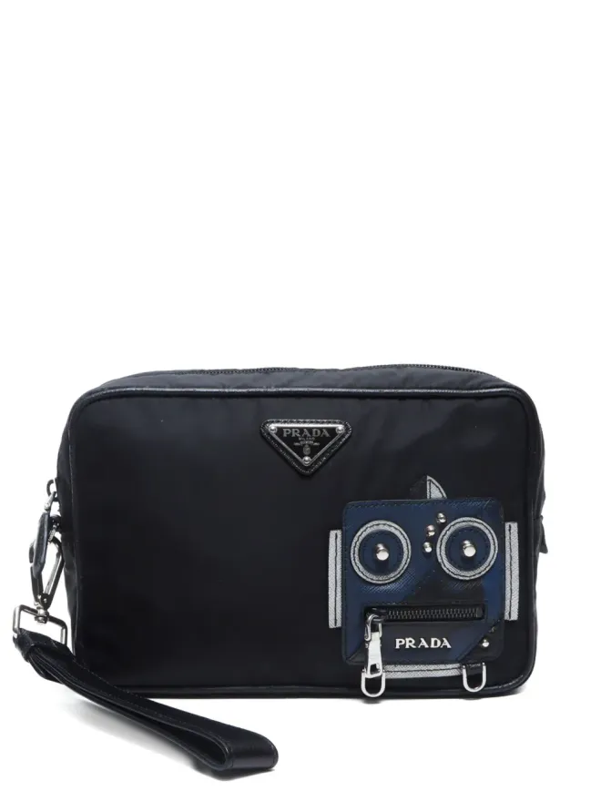 Prada Pre-Owned Prada ビンテージ ロボットモチーフ クラッチバッグの商品画像