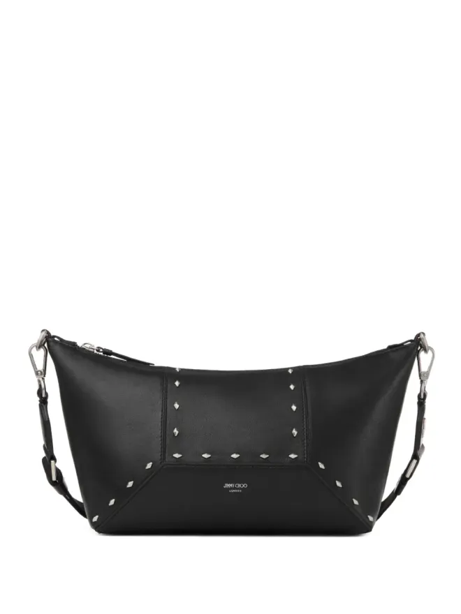 Jimmy Choo Jimmy Choo ダイヤモンドスタッズ付きジップショルダーバッグ - ブラックの商品画像