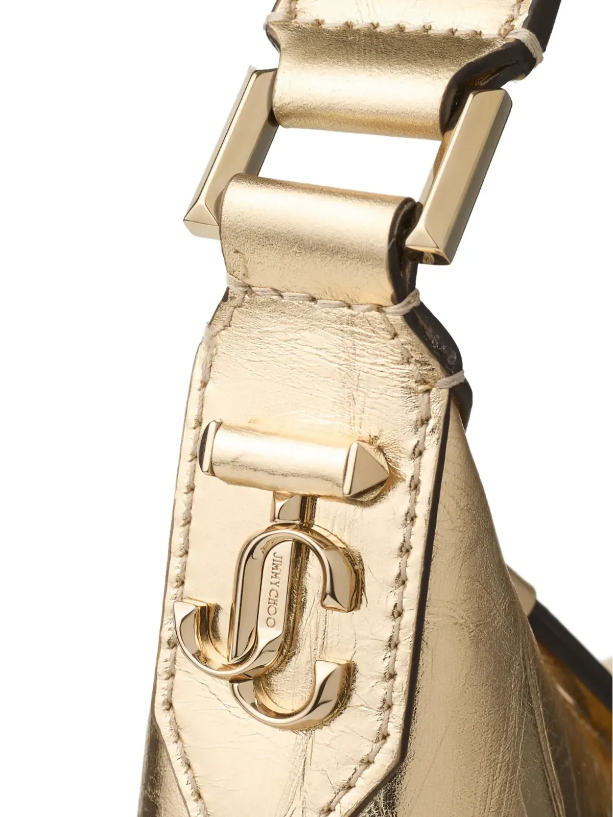 Jimmy Choo 小型バー・ホーボバッグ - ゴールド - 画像4