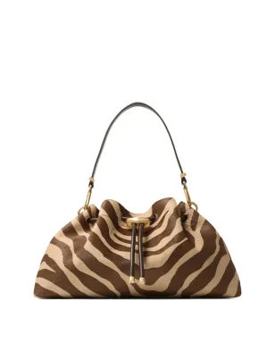 Jimmy Choo ミディアム シンチ ゼブラ柄 ショルダーバッグ ブラウン - サムネイル1