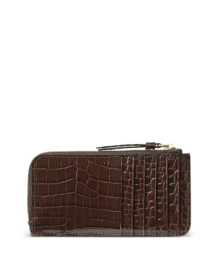 Jimmy Choo Lise-Z クロコダイルエフェクト ジップアラウンド ウォレット ブラウン - サムネイル2
