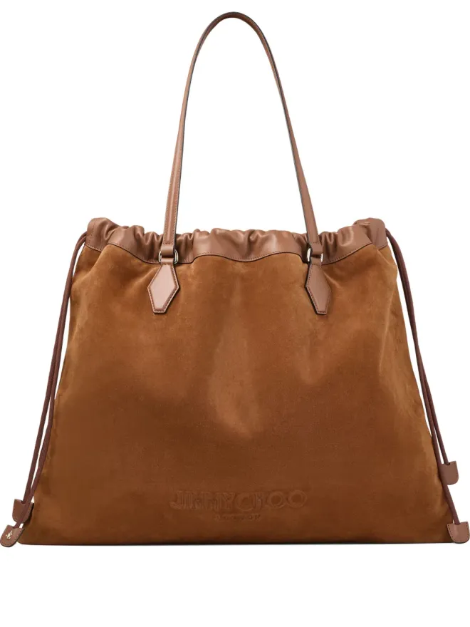 Jimmy Choo Jimmy Choo ドローストリングスエード トートバッグ - ブラウンの商品画像