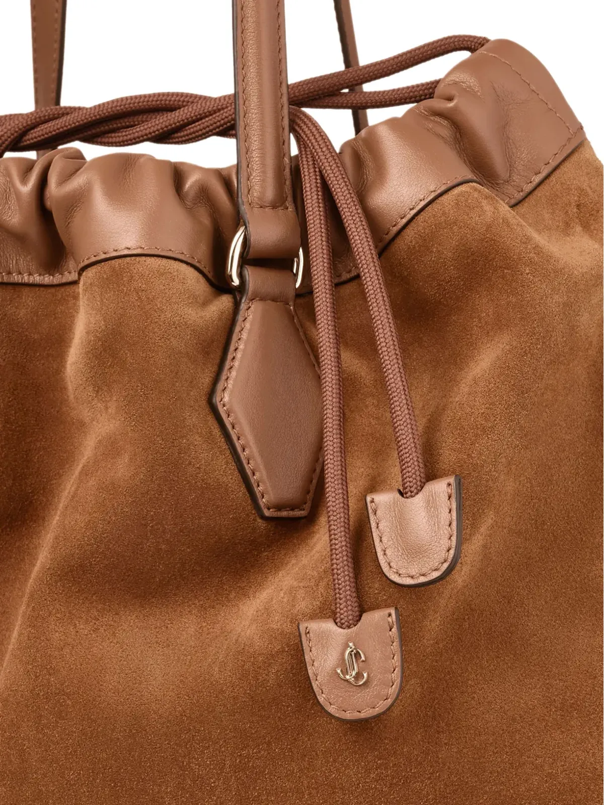 Jimmy Choo ドローストリングスエード トートバッグ - ブラウン - 画像4