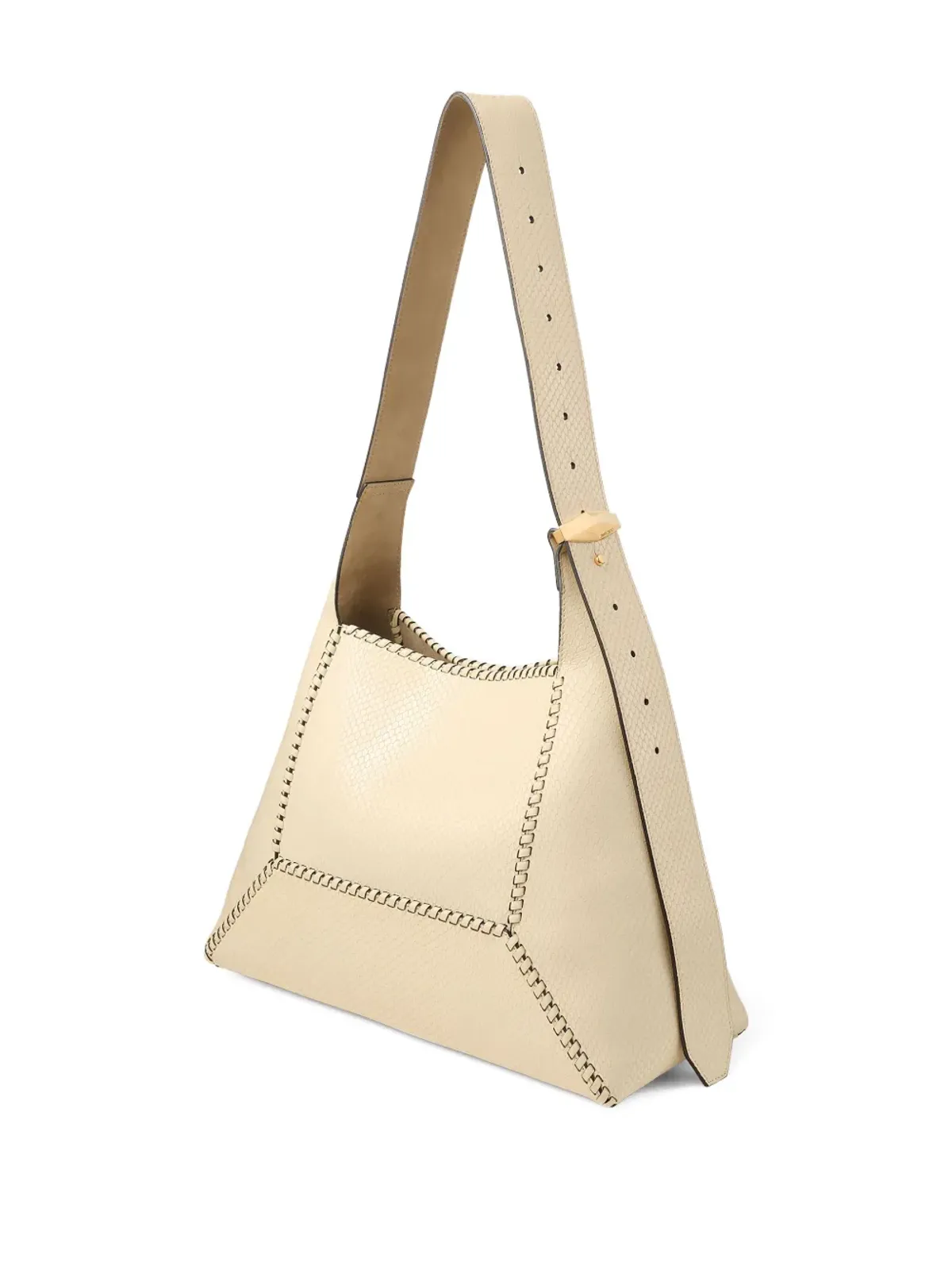 Jimmy Choo ミディアム ダイヤモンドホーボー レザー ショルダーバッグ - ニュートラルカラー - 画像3