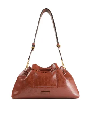 Jimmy Choo Cinch M 蛇皮風レザー ショルダーバッグ - ブラウン - サムネイル2