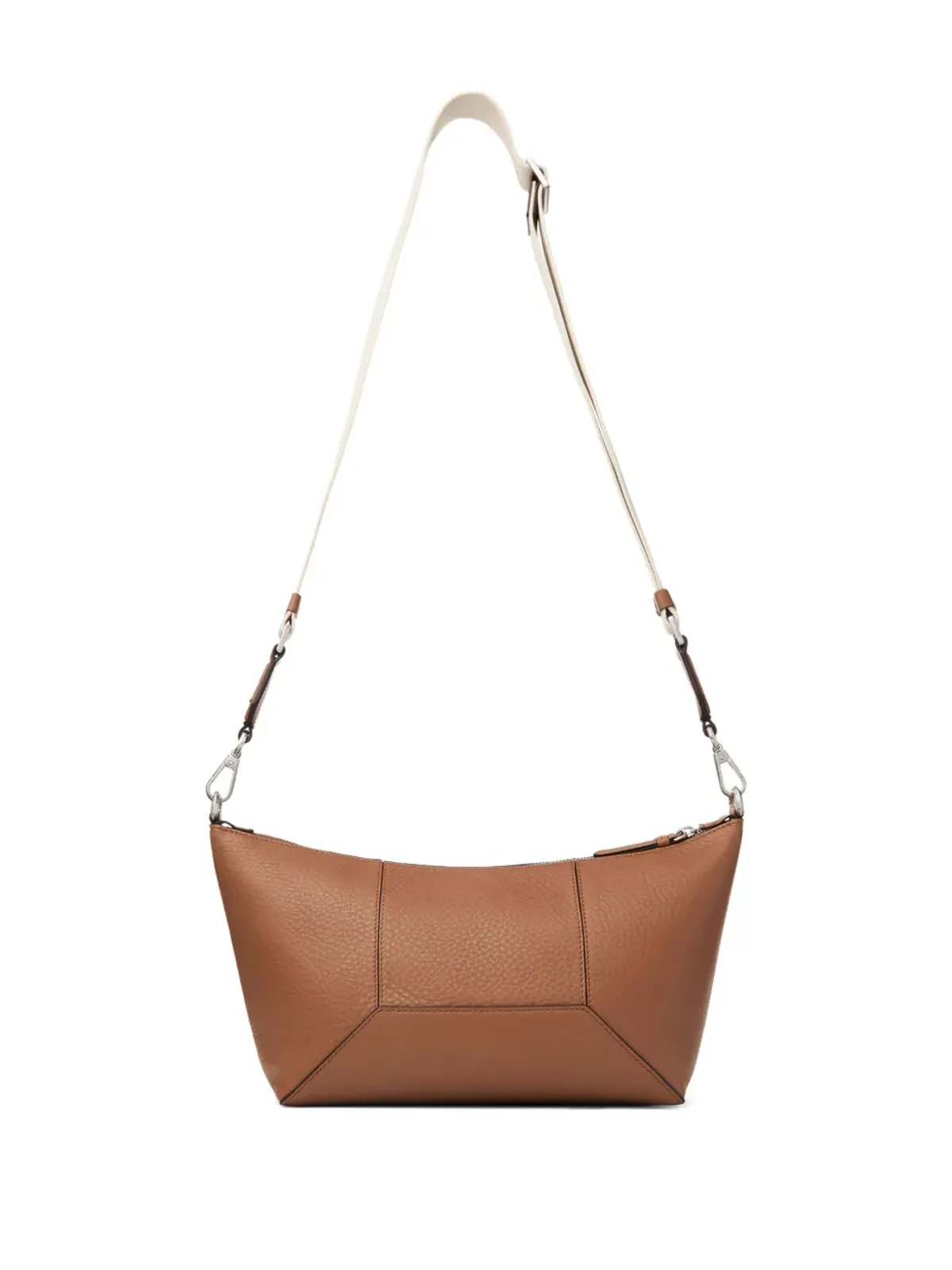 Jimmy Choo zip-detail calfskin messenger bag - Brown - 画像2