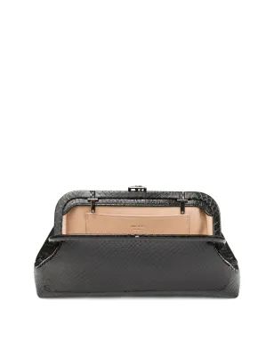 Jimmy Choo スカイラー 蛇柄プリント レザー クラッチバッグ - ブラック - サムネイル5