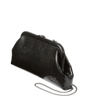Jimmy Choo スカイラー 蛇柄プリント レザー クラッチバッグ - ブラック - サムネイル3