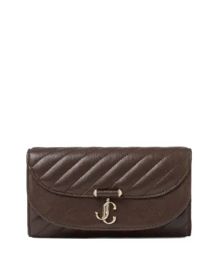 Jimmy Choo Curve キルティングクラッチバッグ ブラウン - サムネイル1