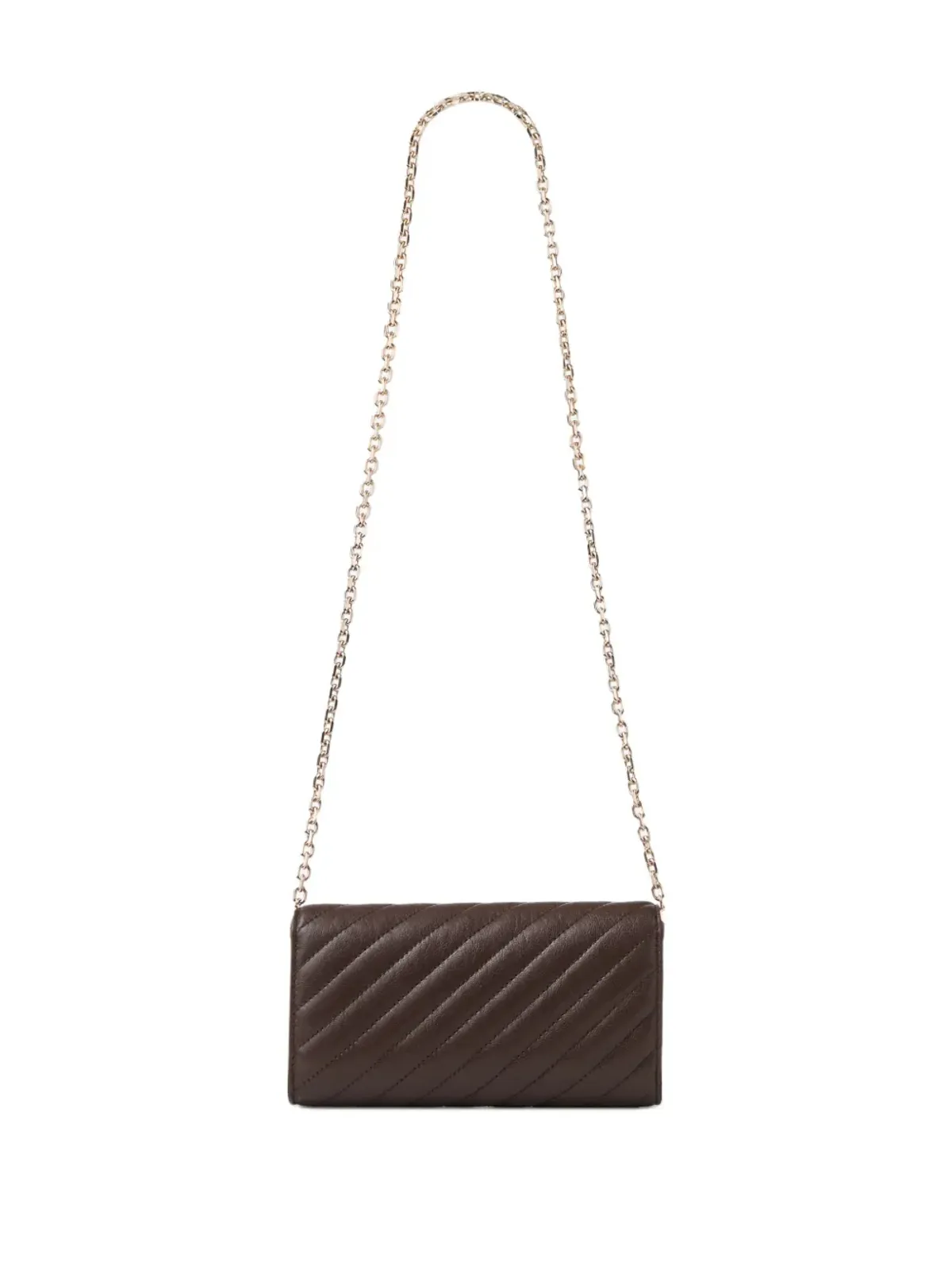 Jimmy Choo Curve キルティングクラッチバッグ ブラウン - 画像2