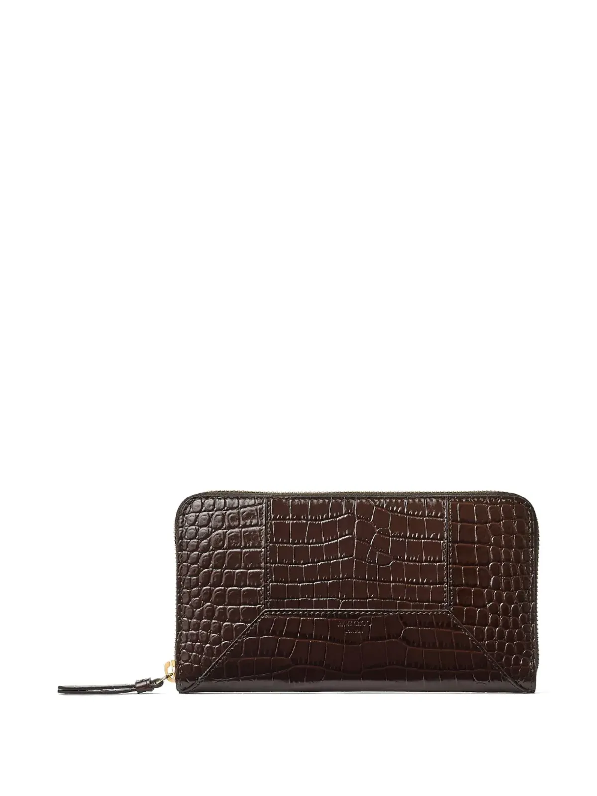 Jimmy Choo Pippa クロコダイル風ジップアラウンド ウォレット - ブラウン - 画像2