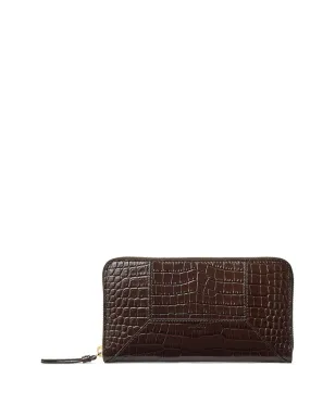 Jimmy Choo Pippa クロコダイル風ジップアラウンド ウォレット - ブラウン - サムネイル2
