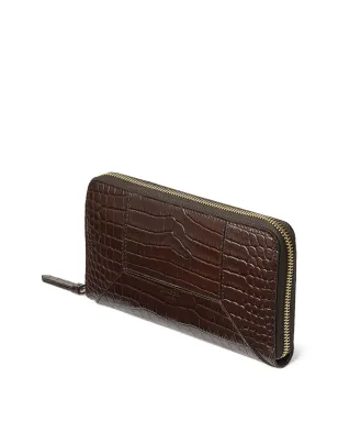 Jimmy Choo Pippa クロコダイル風ジップアラウンド ウォレット - ブラウン - サムネイル3