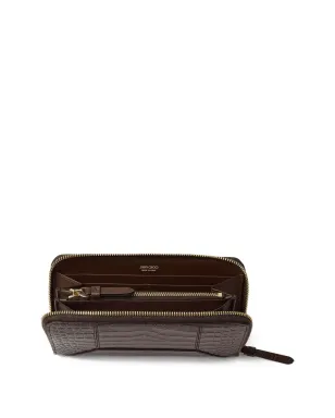 Jimmy Choo Pippa クロコダイル風ジップアラウンド ウォレット - ブラウン - サムネイル4