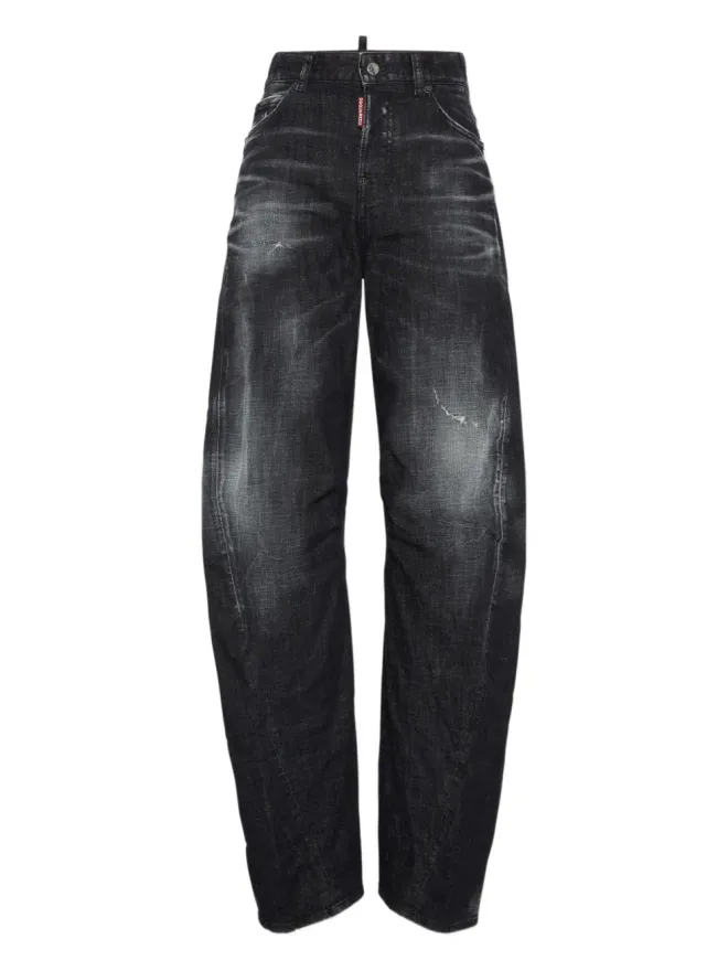 Dsquared2 DSQUARED2 洗い加工 テーパードジーンズ - ブラックの商品画像