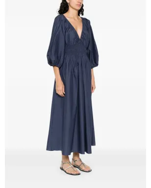 Matteau オーガニックコットンドレス ネイビー - サムネイル3