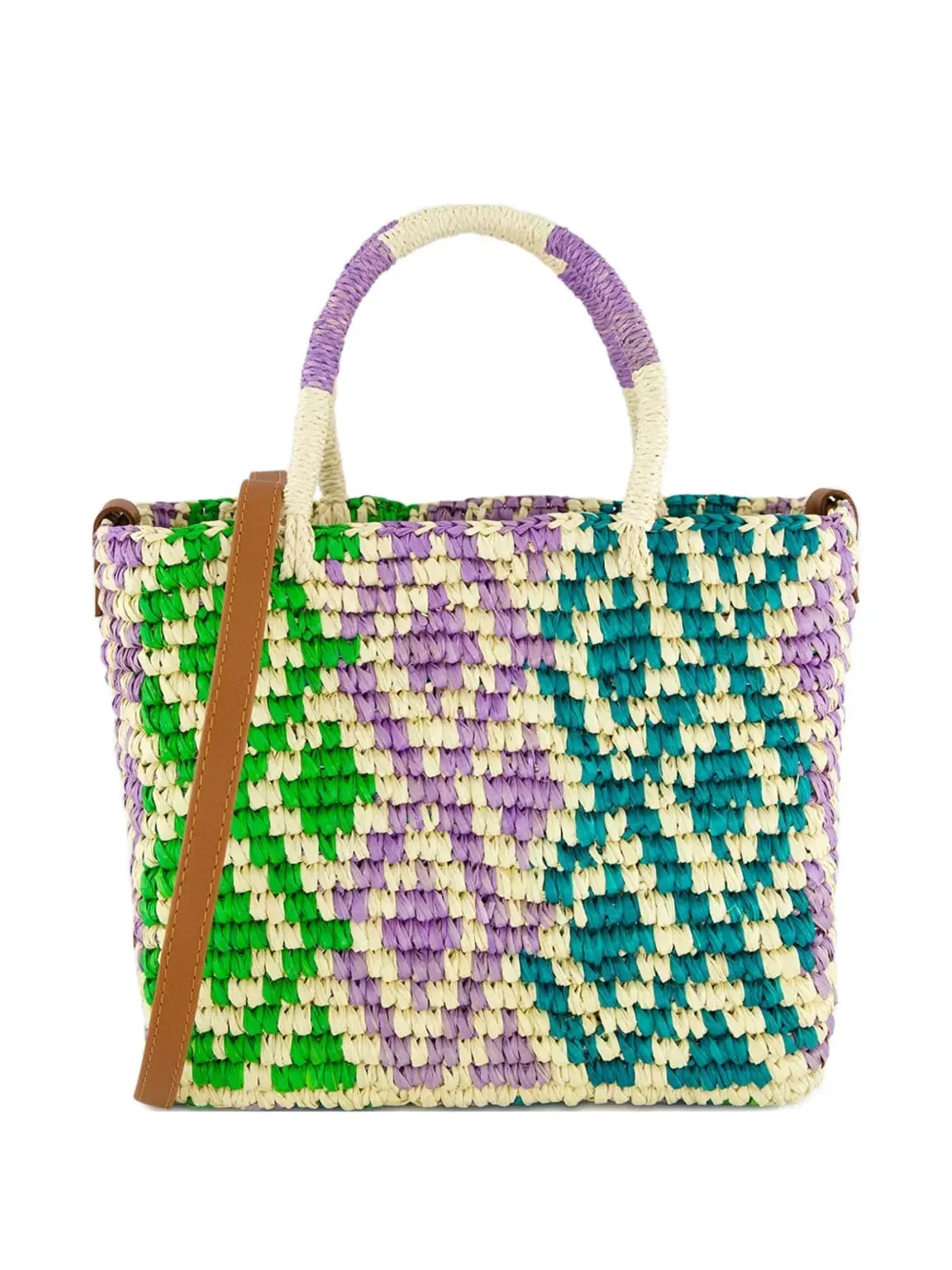 Sensi Studio Canasta柄ストロー トートバッグ - 画像1