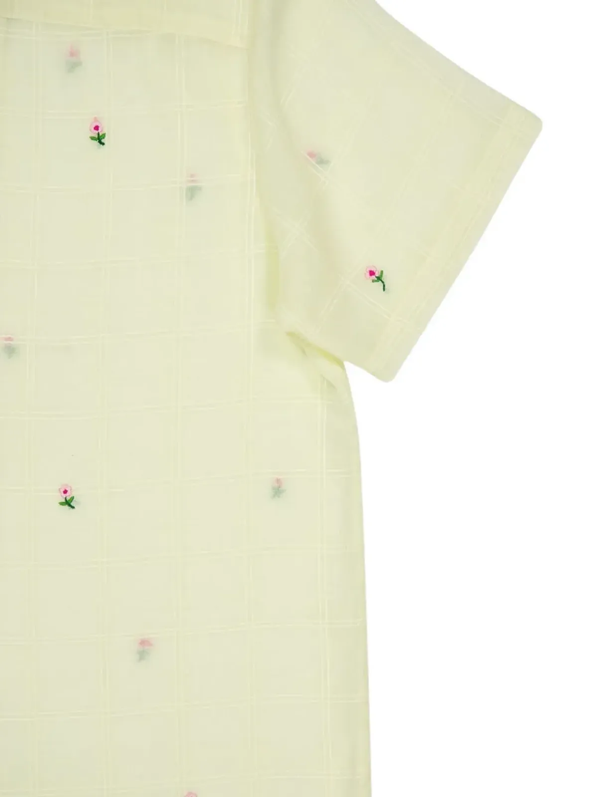 Baziszt 刺繍花柄シャツ - Yellow - 画像4