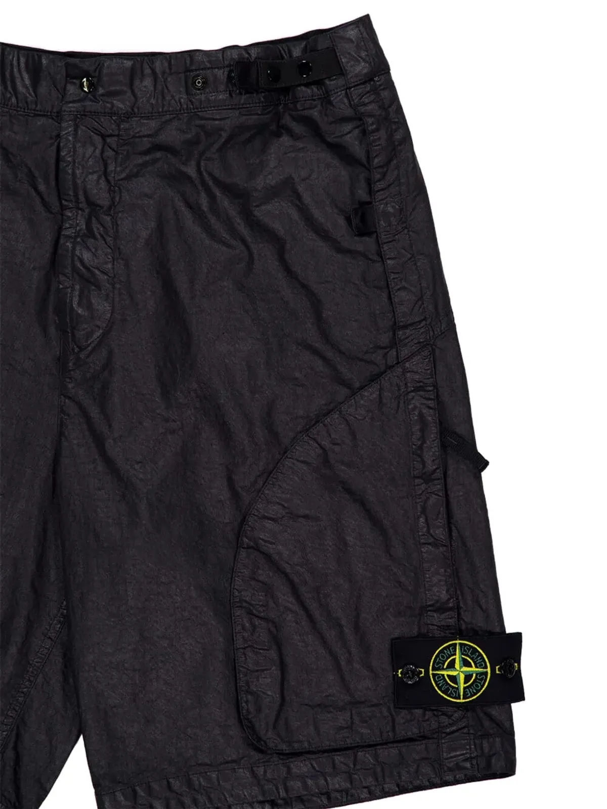 Stone Island L100010 カーゴポケットショーツ - ブラック - 画像3
