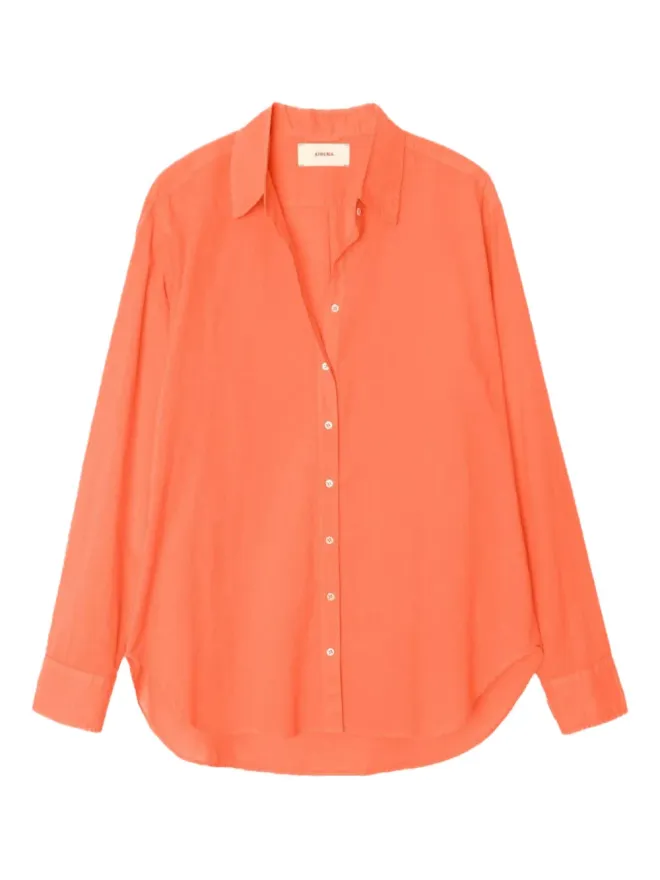 XIRENA Xirena オレンジ色の長袖ボタン留めシャツの商品画像