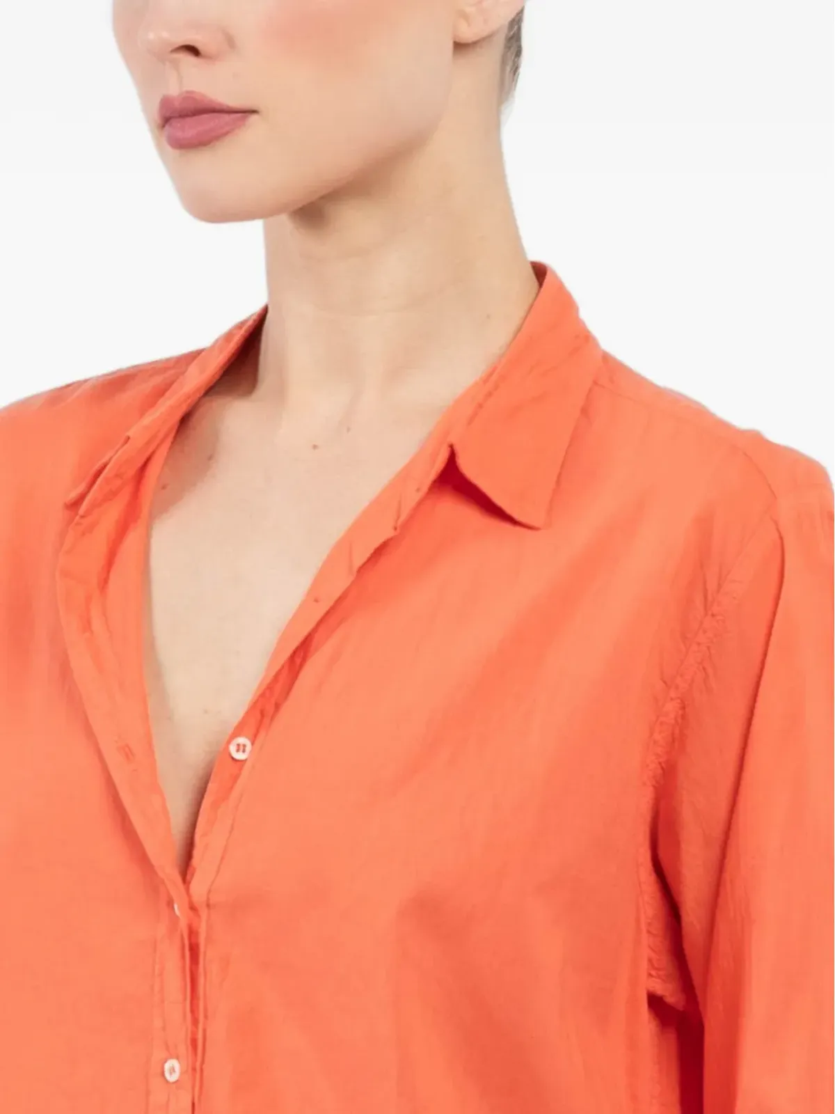 Xirena オレンジ色の長袖ボタン留めシャツ - 画像5