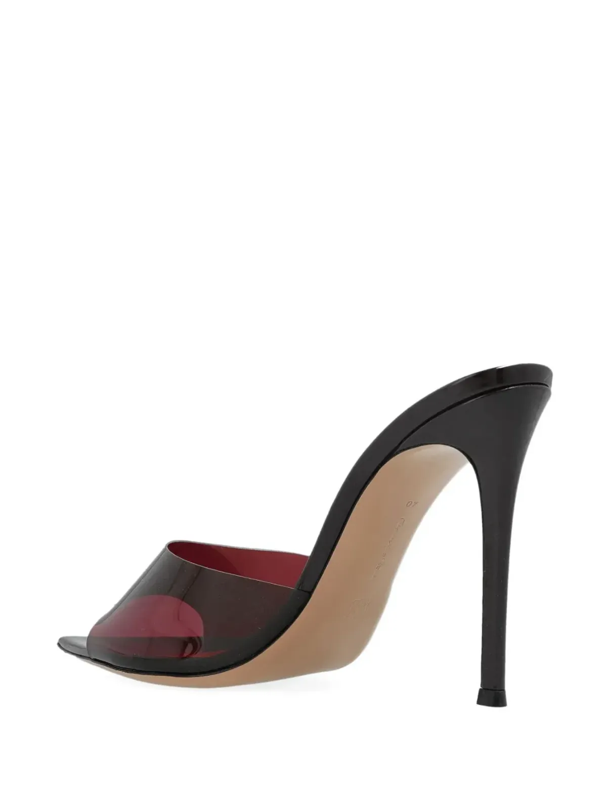 Gianvito Rossi 100mm レザー ヒール付きミュール - レッド - 画像3