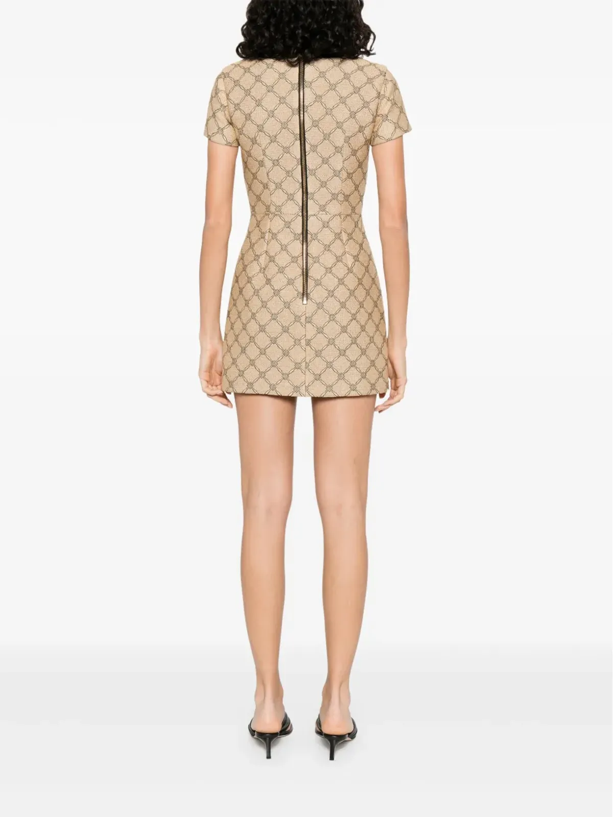 Elisabetta Franchi モノグラムジャカード ドレス - ニュートラルカラー - 画像4