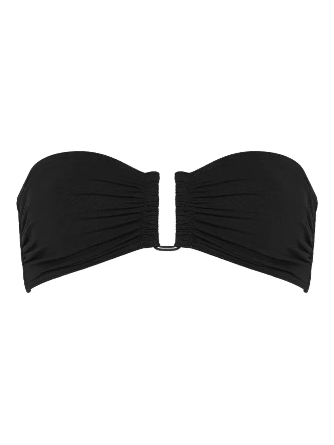 ERES ERES Show シャーリングディテール バンドゥ型ビキニトップ - ブラックの商品画像