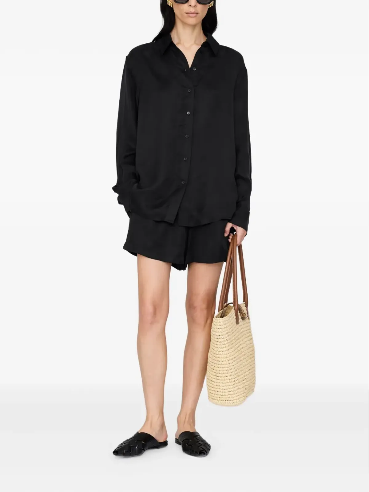 ANINE BING Essie button-down shirt - Black - 画像2
