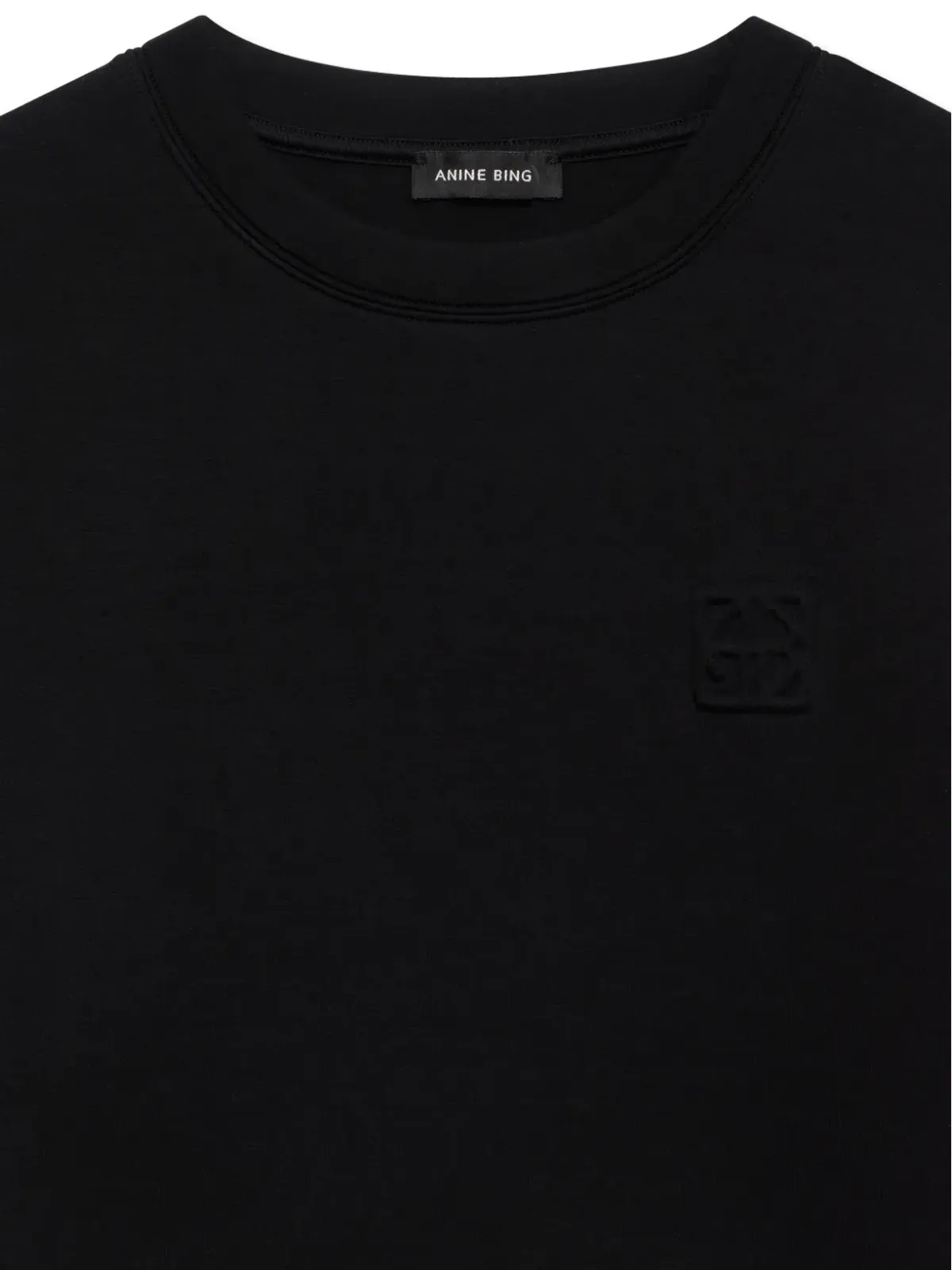 ANINE BING フレームモノグラムTシャツ - ブラック - 画像4