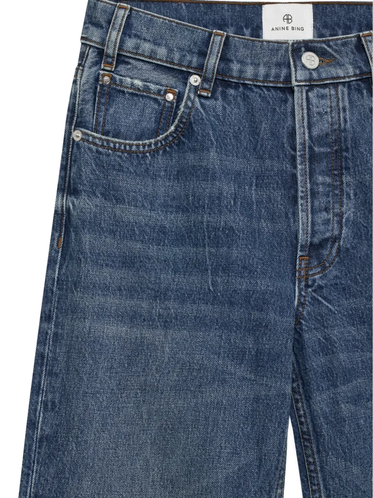 ANINE BING Gavin frayed-hem jeans - ブルー - 画像5