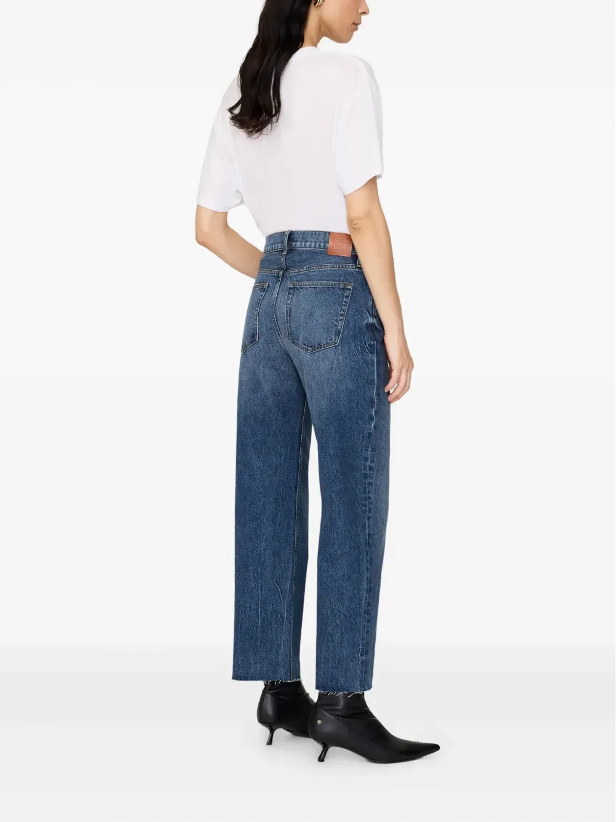 ANINE BING Gavin frayed-hem jeans - ブルー - 画像3
