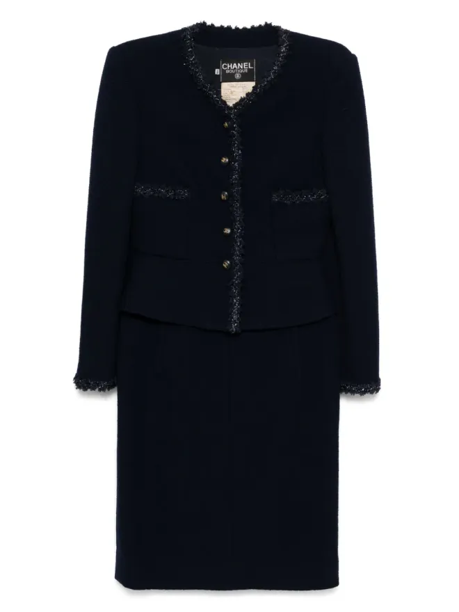 CHANEL Pre-Owned CHANEL ビンテージ 1995年セットアップスーツ - ブルーの商品画像