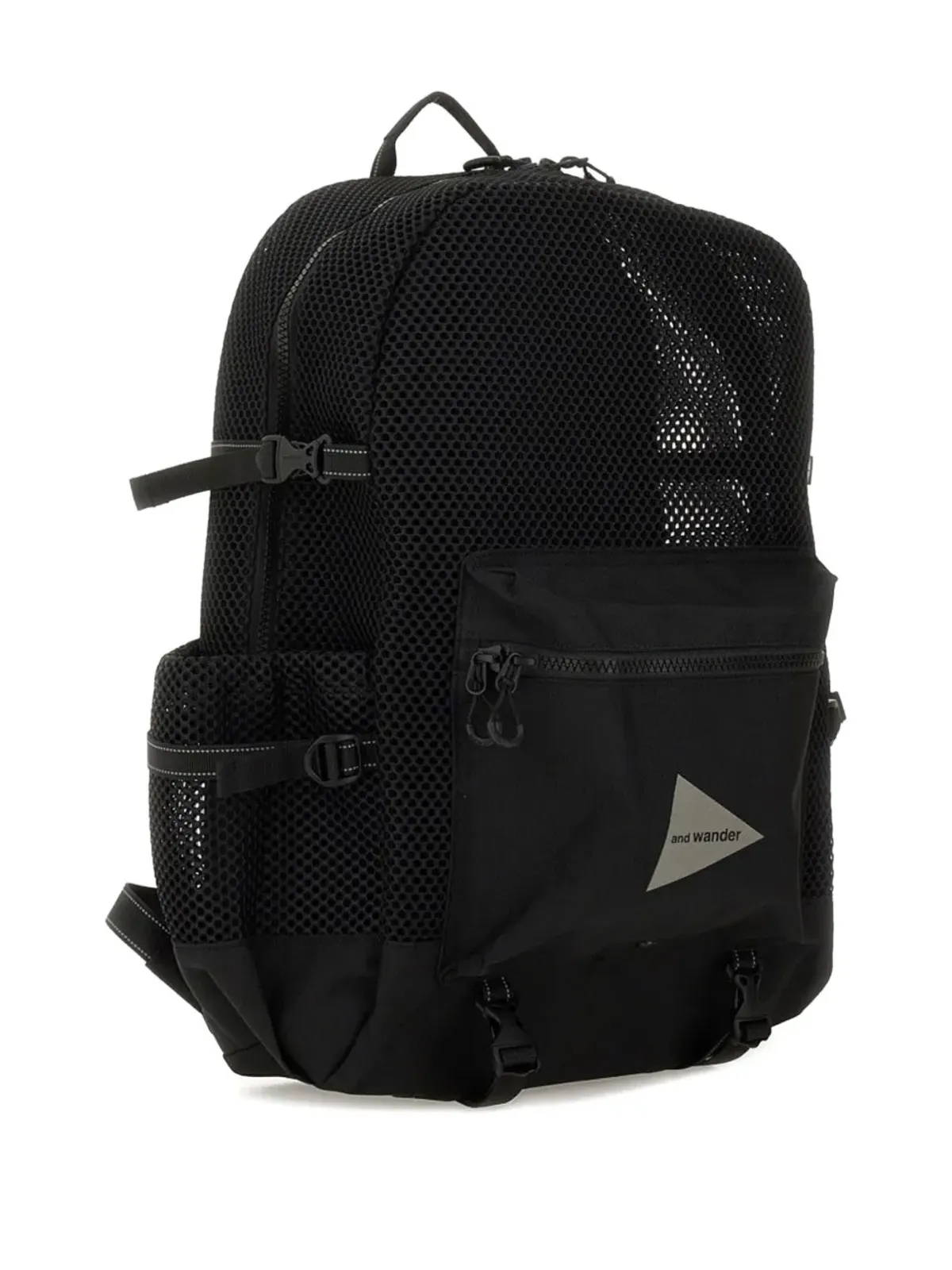 and Wander mesh-panels backpack - Black - 画像2
