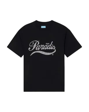 3PARADIS クリスタル装飾ロゴTシャツ（ブラック） - サムネイル1