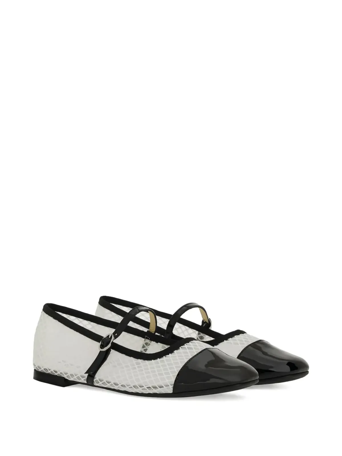 Repetto パテントトゥキャップ バレエフラット - White - 画像2