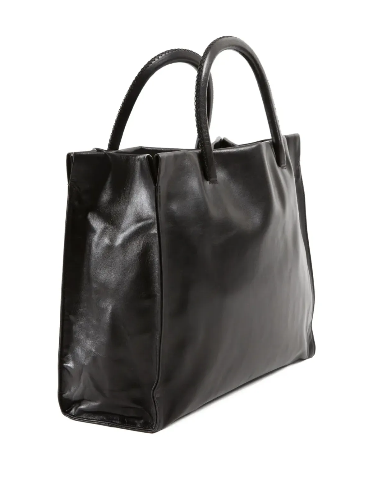 Prada ビンテージ 2005年頃 レザー ハンドバッグ ブラック - 画像3