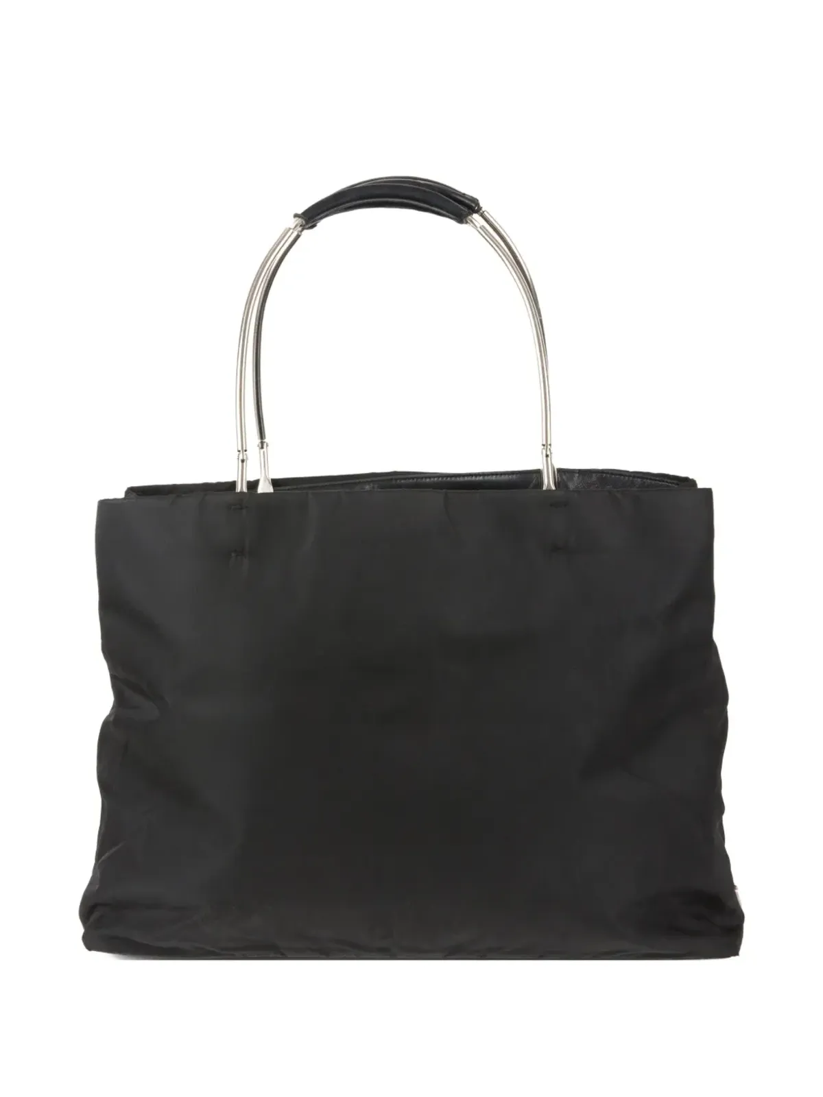 Prada ビンテージ 2010年代 三角ロゴ トートバッグ ブラック - 画像1
