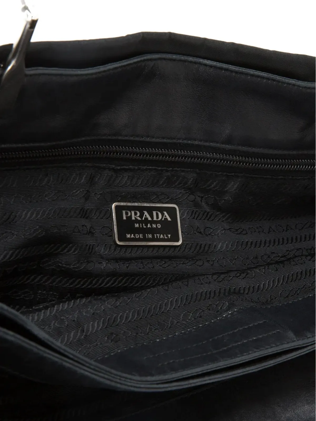 Prada ビンテージ 2010年代 三角ロゴ トートバッグ ブラック - 画像5