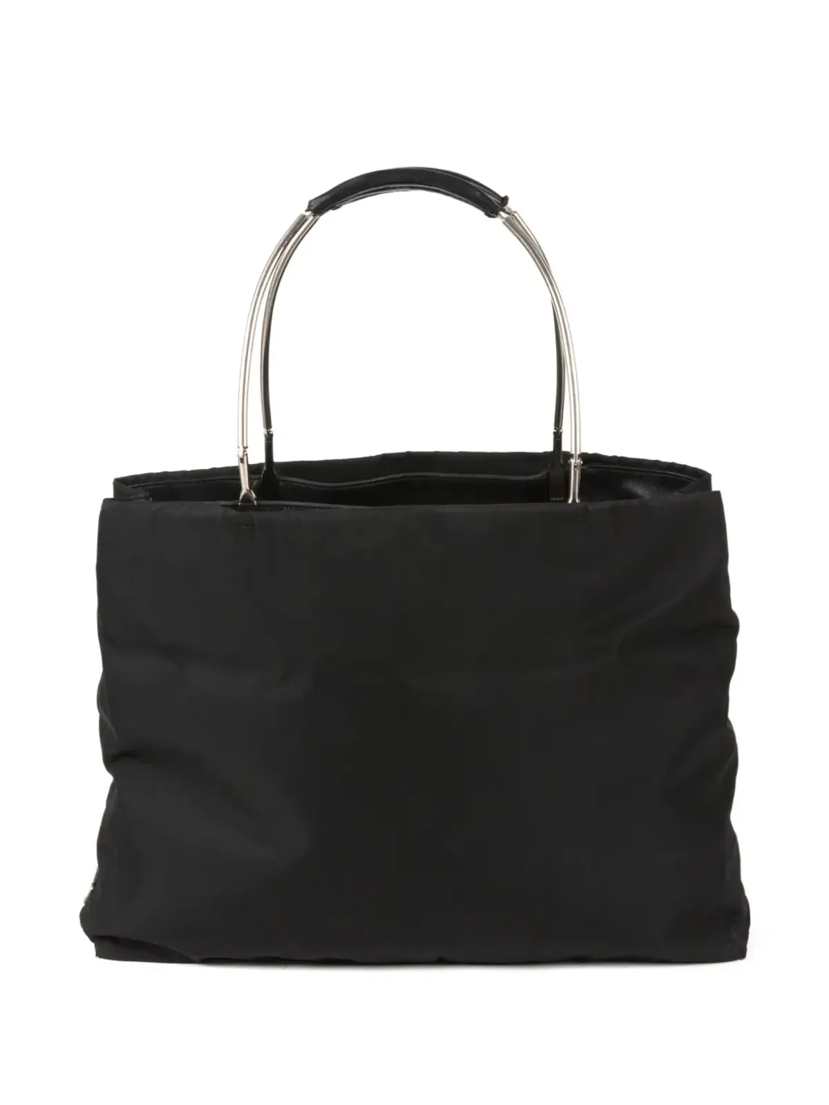 Prada ビンテージ 2010年代 三角ロゴ トートバッグ ブラック - 画像2
