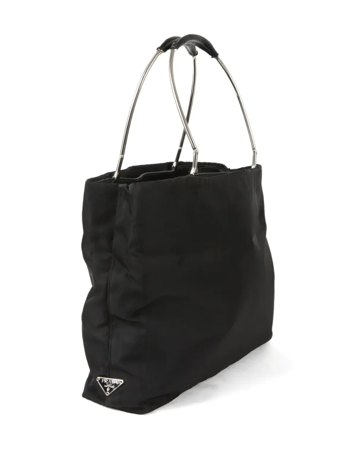 Prada ビンテージ 2010年代 三角ロゴ トートバッグ ブラック - 画像3
