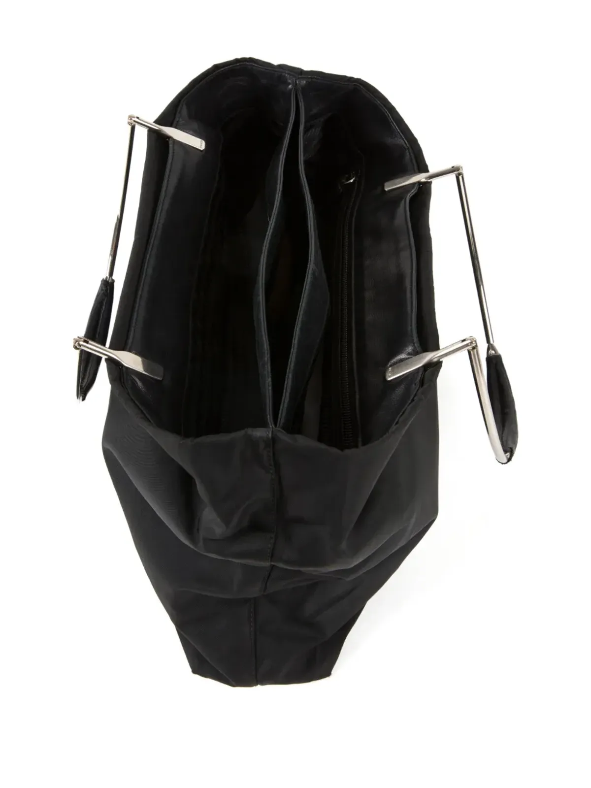 Prada ビンテージ 2010年代 三角ロゴ トートバッグ ブラック - 画像4