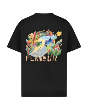 FLÂNEUR パセージ・オブ・タイム プリント Tシャツ - サムネイル2