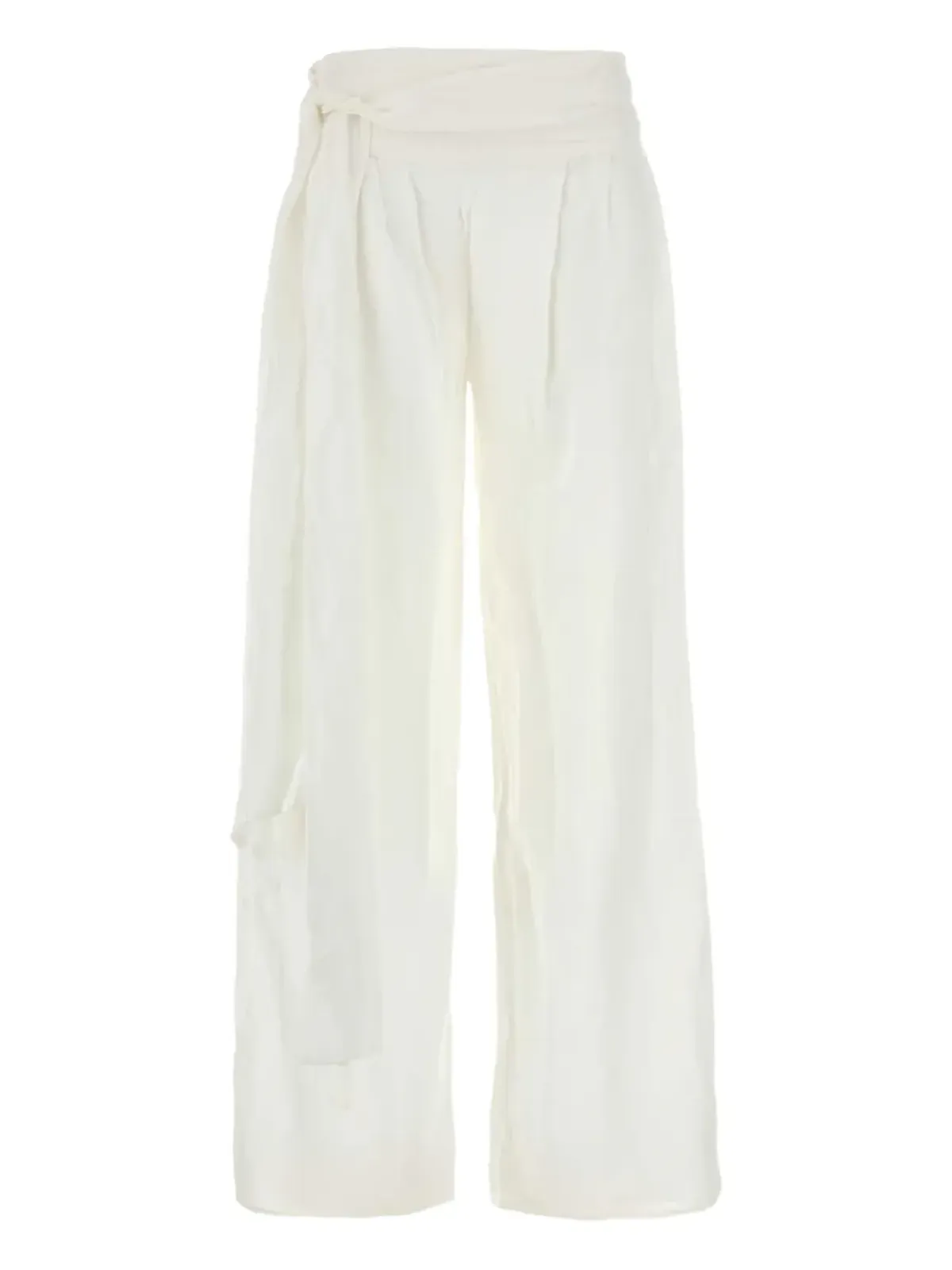 LOIS JEANS ホワイトのワイドレッグパンツ - 画像1