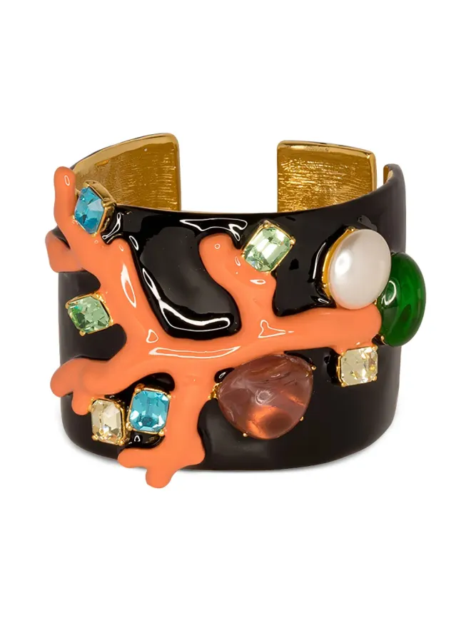 Kenneth Jay Lane Kenneth Jay Lane コーラルカフ ブラックの商品画像