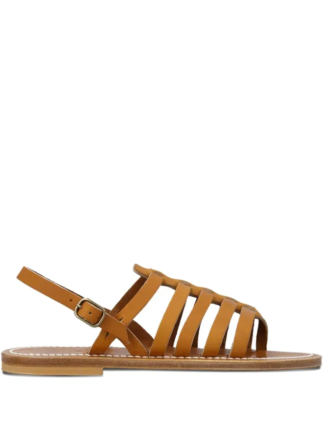 K. Jacques K. Jacques Homere レザー アンクルストラップ サンダル - ブラウンの商品画像