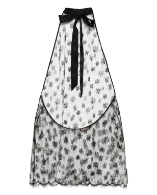 Kiki de Montparnasse オールオーバーレース ホルター ミニスリップ - ブラック - サムネイル2