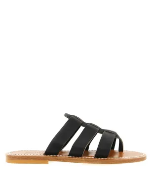K. Jacques Dolon leather three-strap sandals - Black - サムネイル1