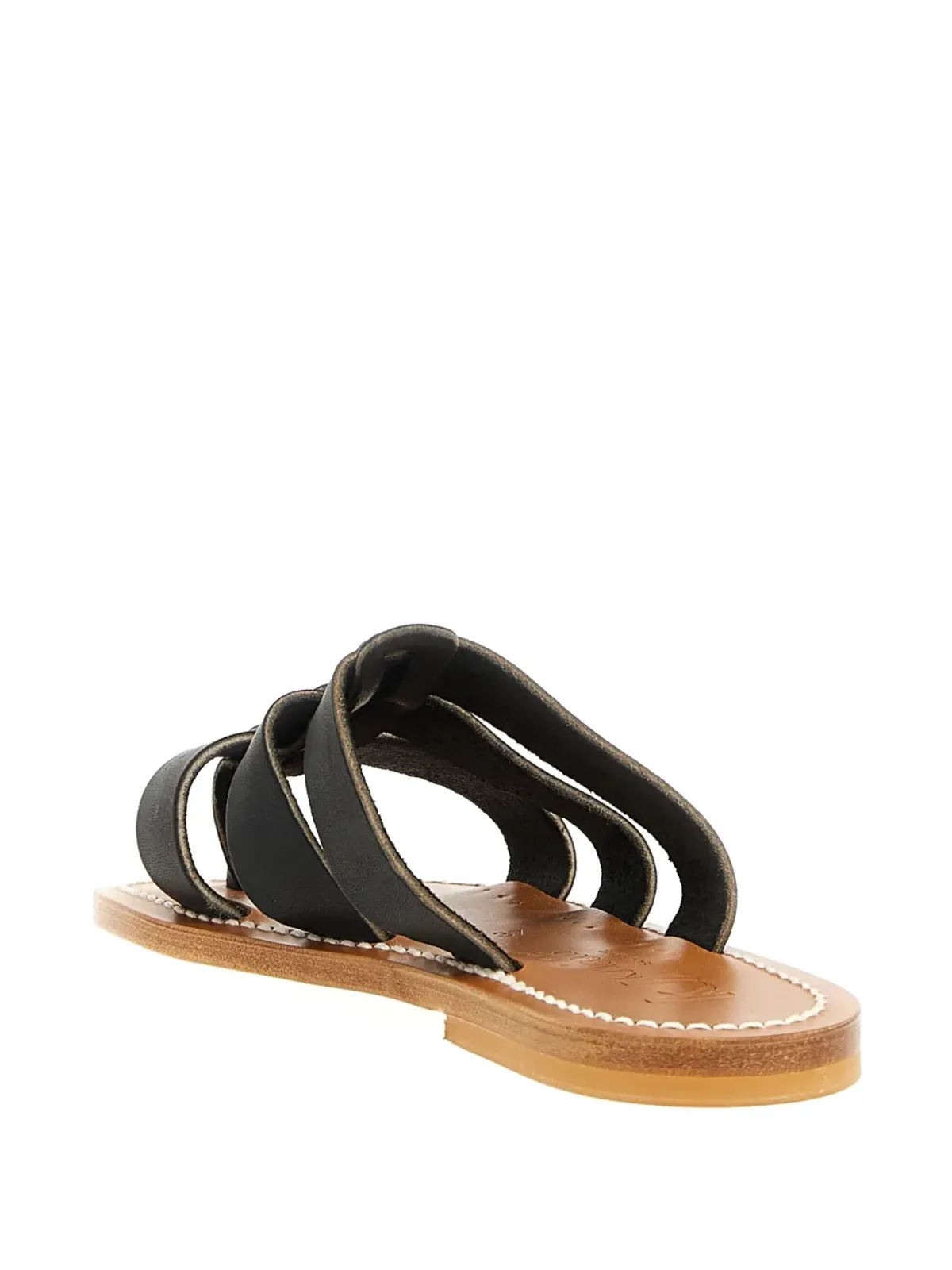 K. Jacques Dolon leather three-strap sandals - Black - 画像3