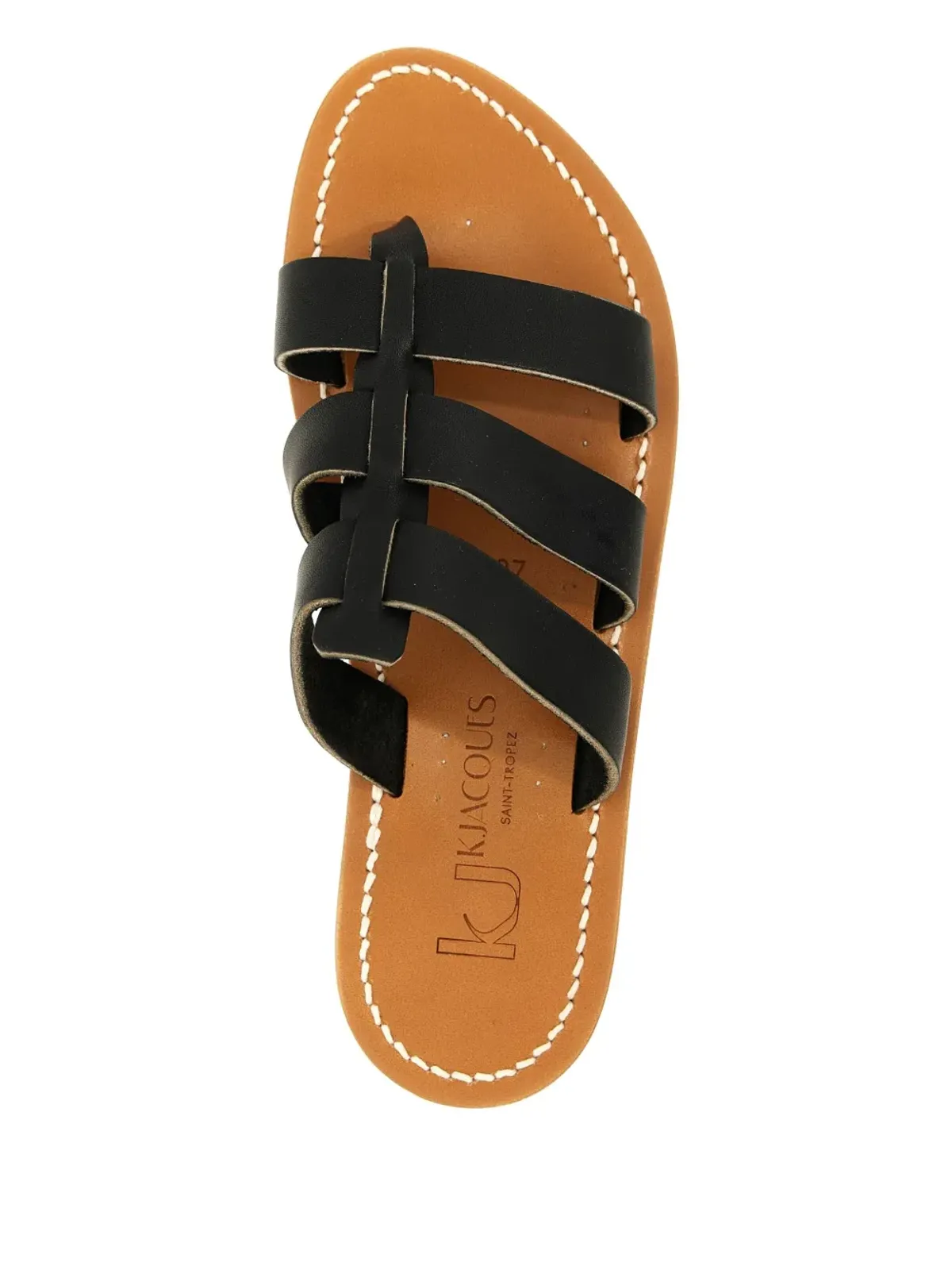 K. Jacques Dolon leather three-strap sandals - Black - 画像4